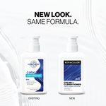Two bottles of Keracolor Color + Conditioner with text 'New Look. Same Formula.' on a white background.