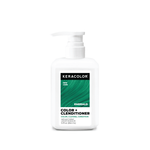 Keracolor Color + Clenditioner bottle for emerald hair color on a white background