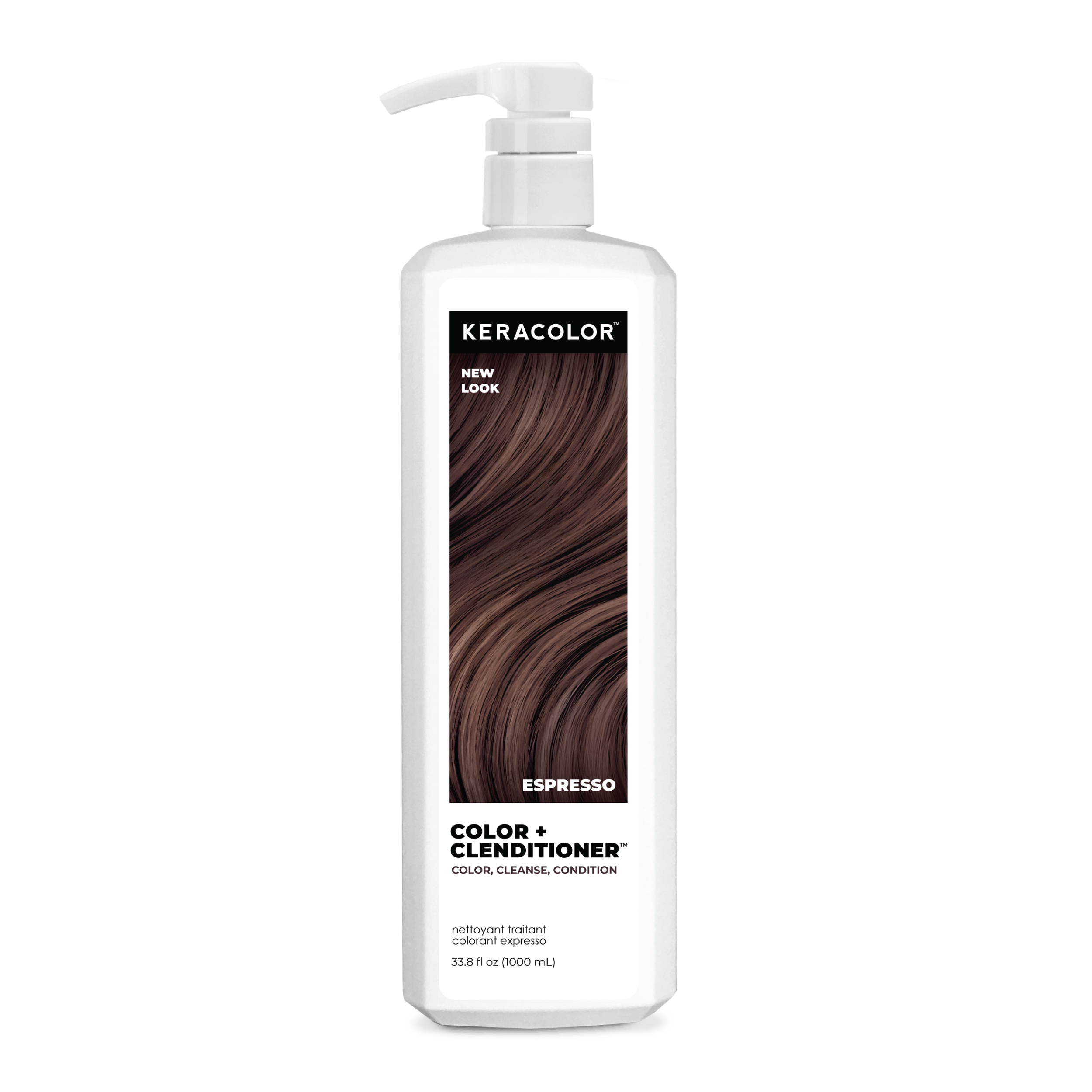Keracolor Espresso Color + Clenditioner hair conditioner bottle on a white background