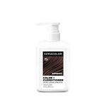 Keracolor Espresso hair color and conditioner bottle on a white background