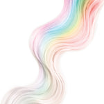 Gradient of pastel colors in wavy pattern on a white background