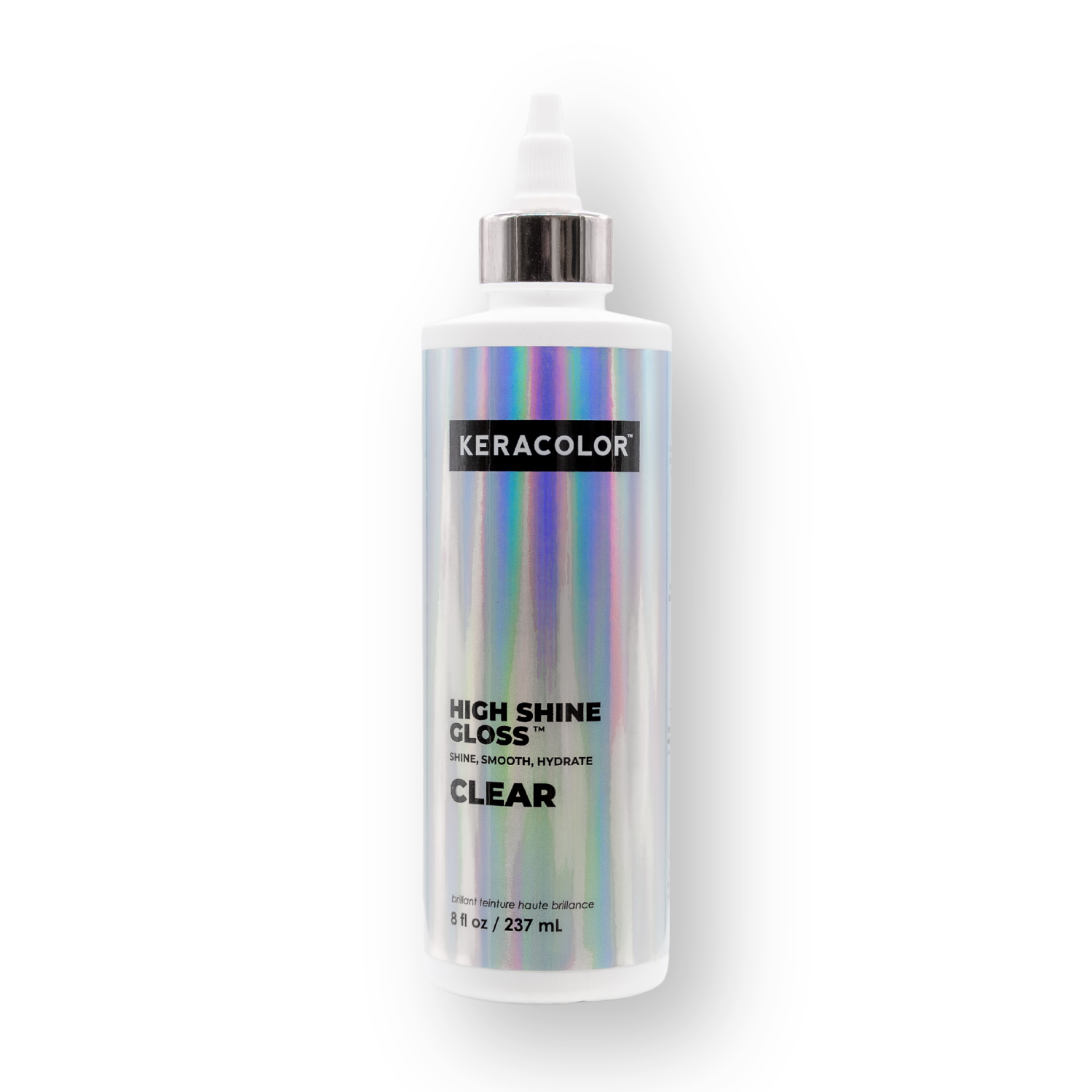 Keracolor high shine gloss bottle on a white background