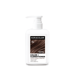 Keracolor Mocha hair color and conditioner bottle on a white background