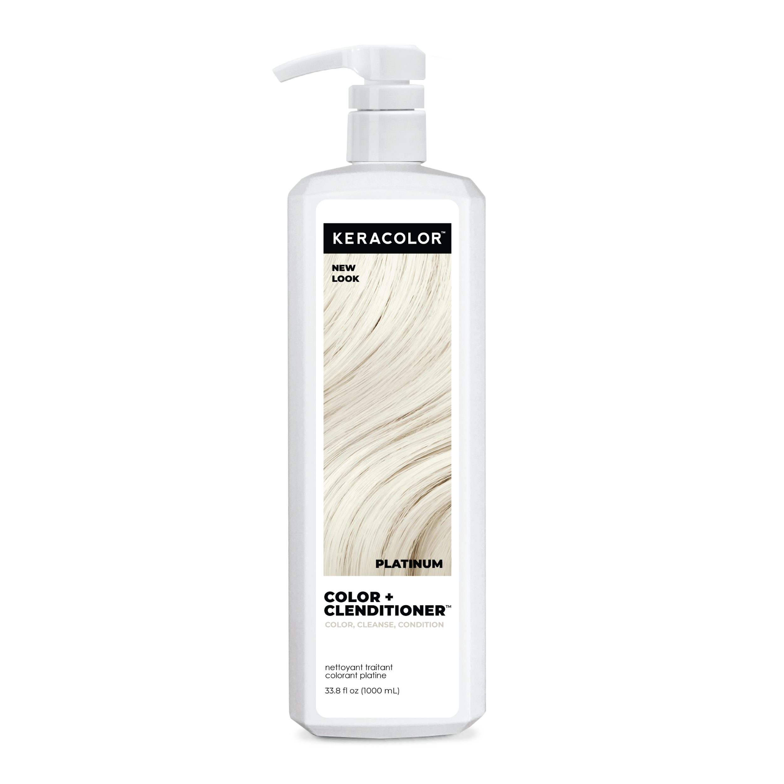 Keracolor Platinum Color + Clenditioner bottle on a white background