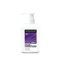 Keracolor purple color + clenditioner bottle on a white background
